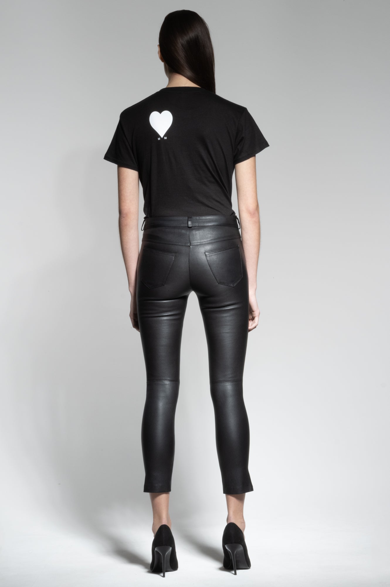 BETTY LEATHER CROPPED PANTS