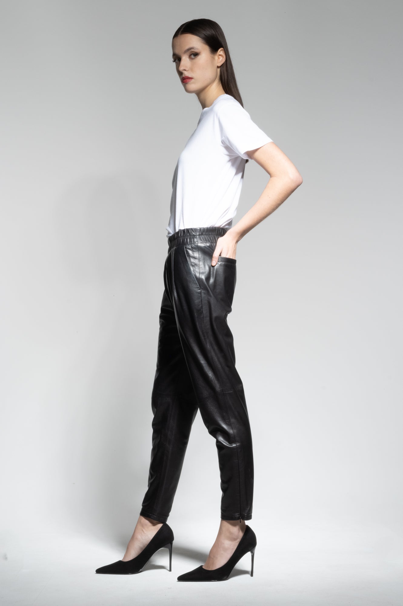 ROSIE LEATHER JOGGER