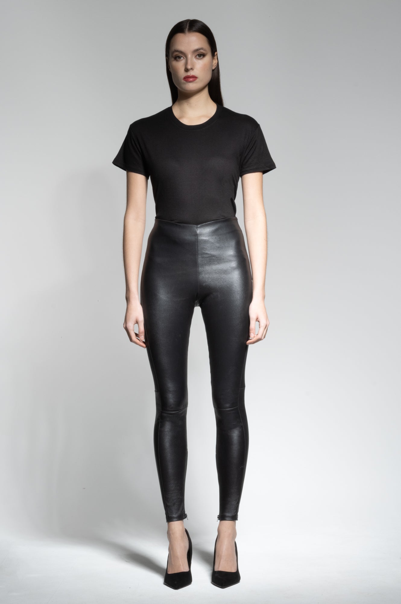 HALLE LEATHER HIGH WAIST LEGGINGS