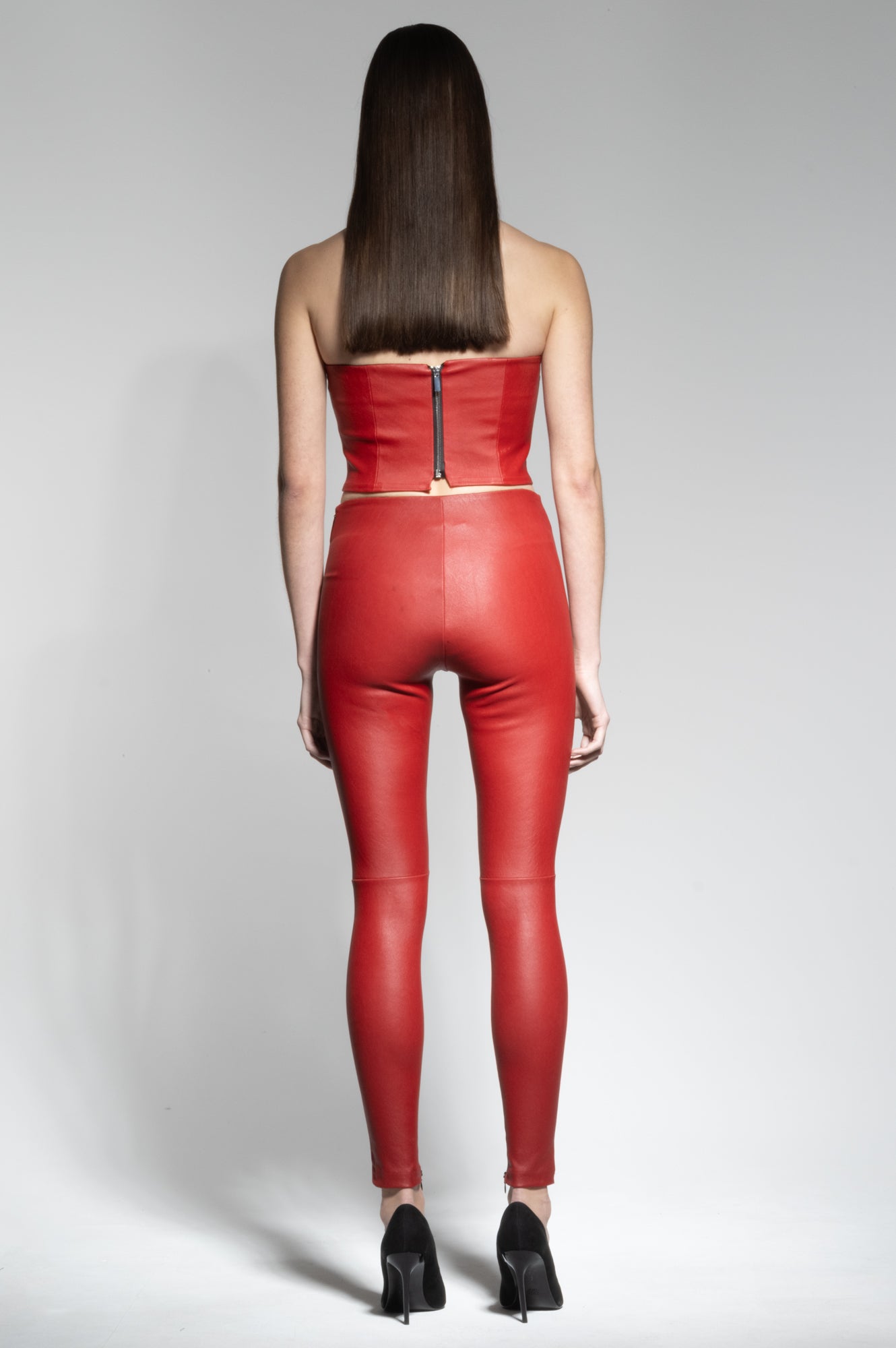 HALLE LEATHER HIGH WAIST LEGGINGS