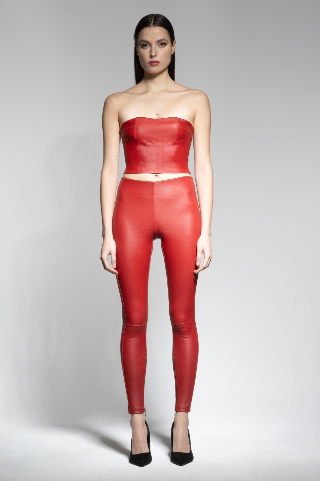 HALLE LEATHER HIGH WAIST LEGGINGS