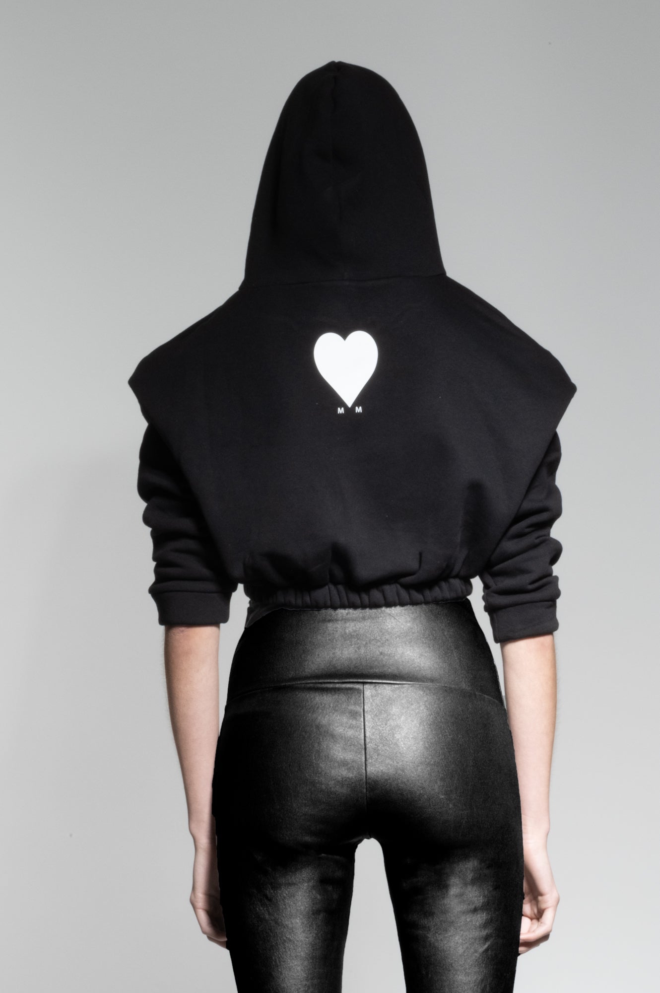 DOUBLE LOVE CROPPED HOODIE
