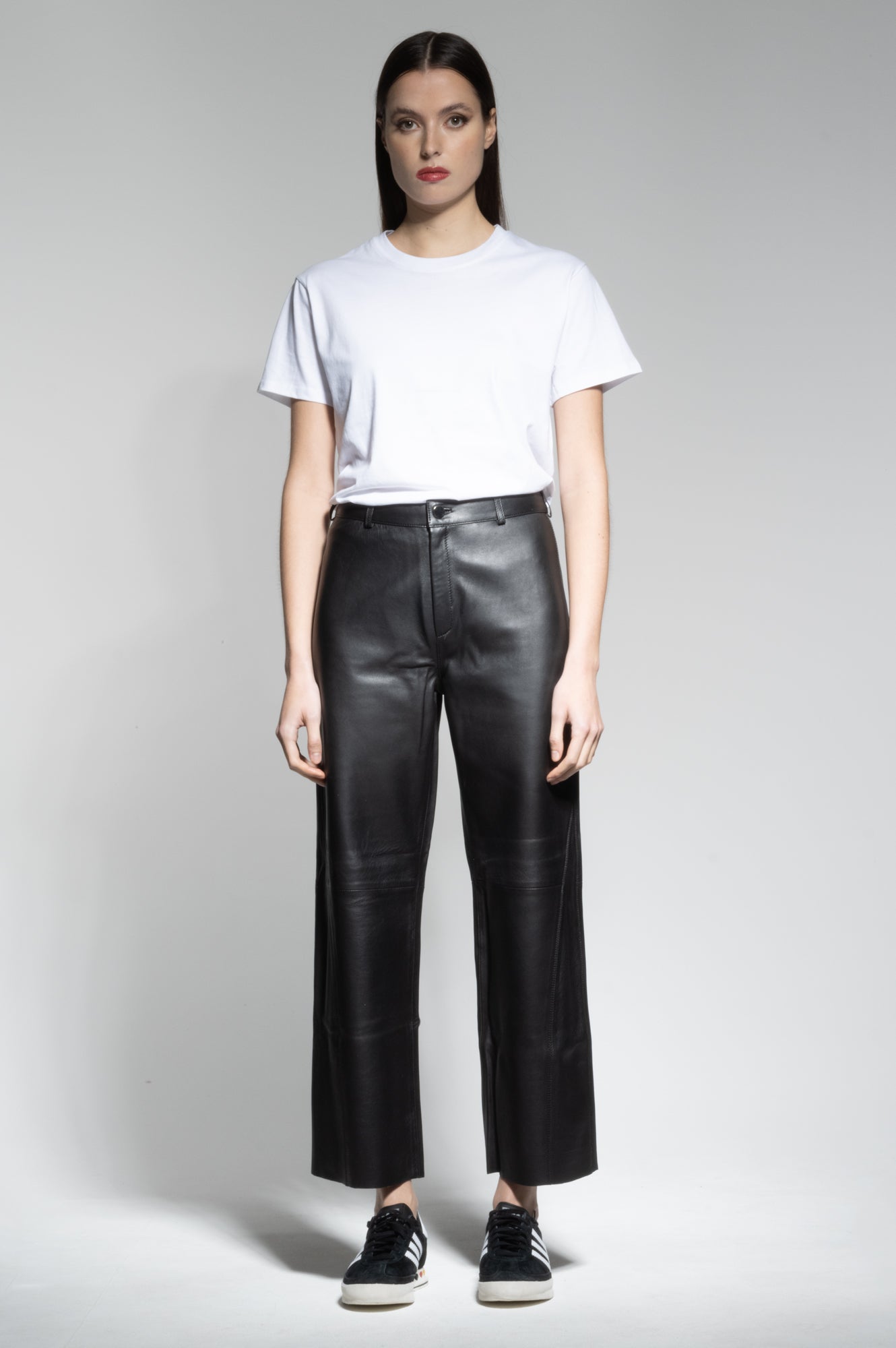 KATY LEATHER CULOTTE TROUSER