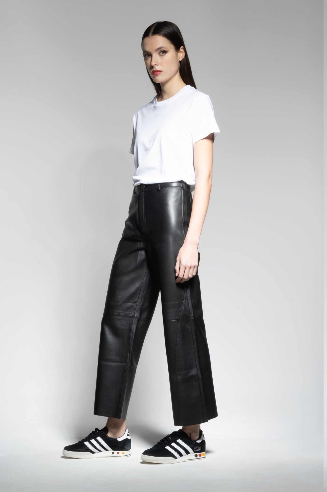 KATY LEATHER CULOTTE TROUSER