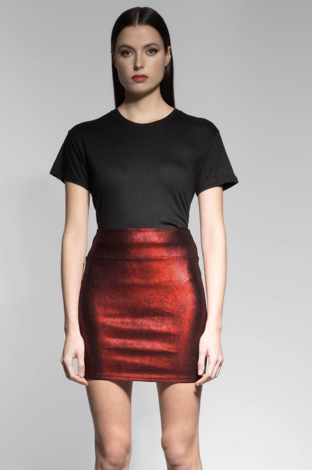 CHER LEATHER MINI SKIRT