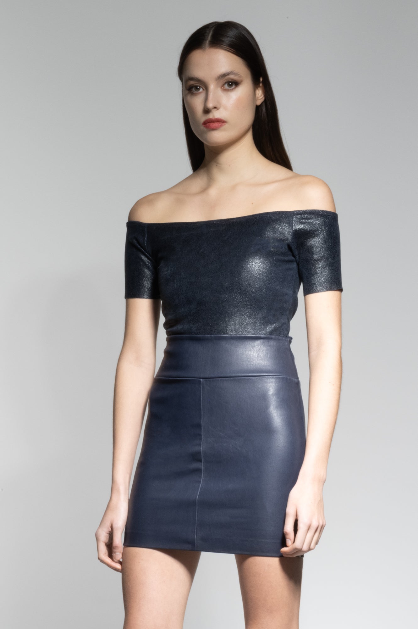 CHER LEATHER MINI SKIRT