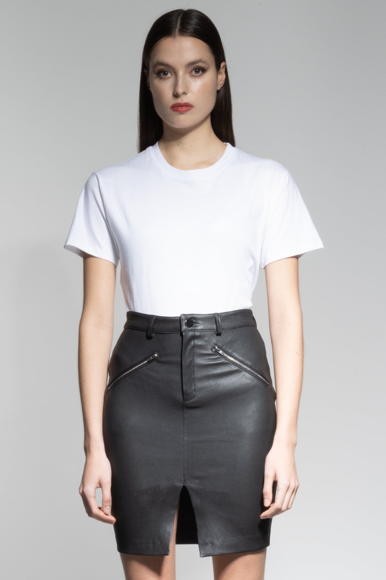 SELINA LEATHER SKIRT