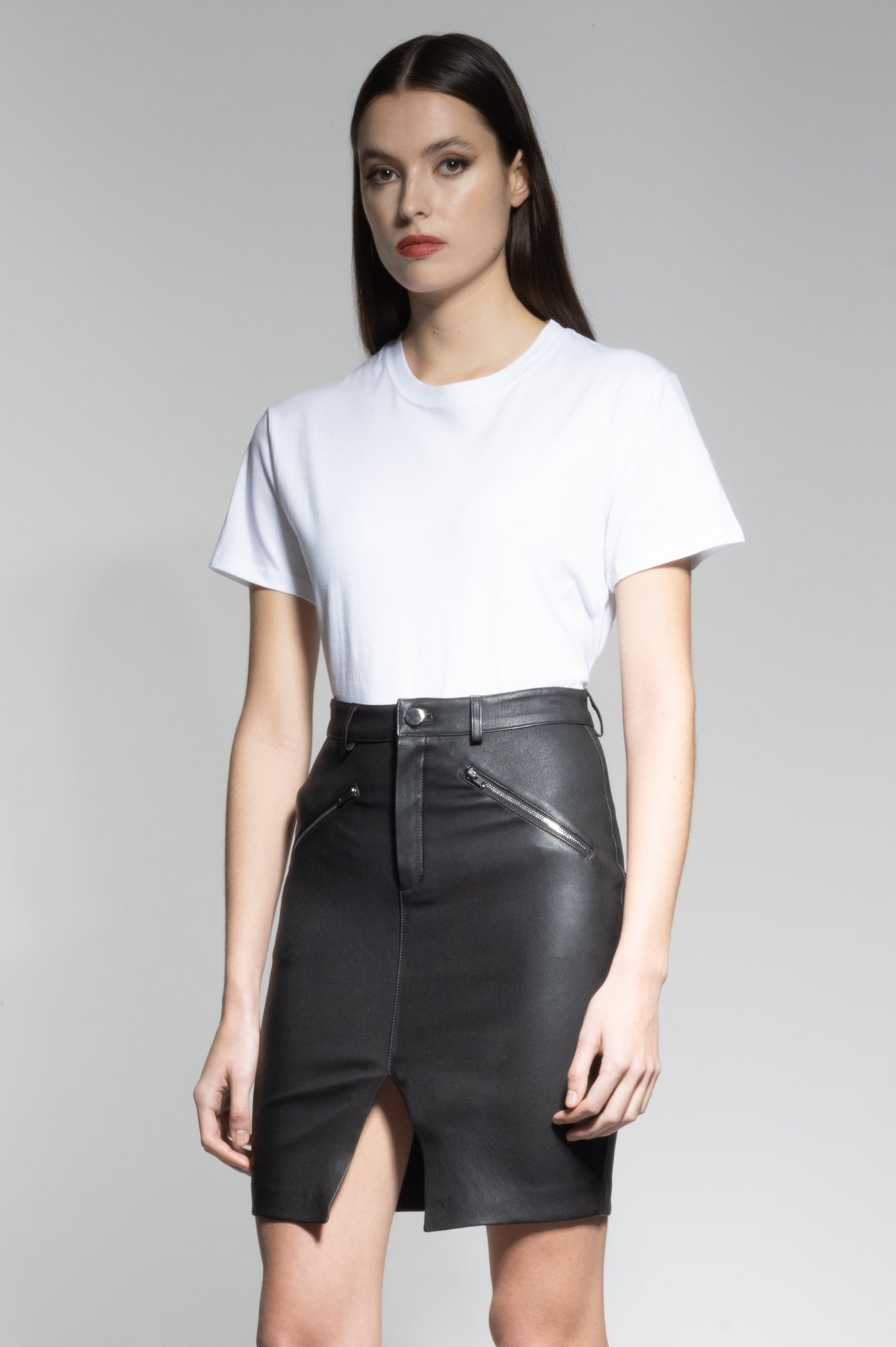 SELINA LEATHER SKIRT